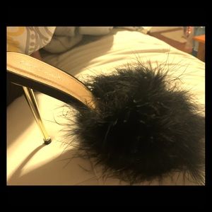 Fur Baby Mules (Size 11)